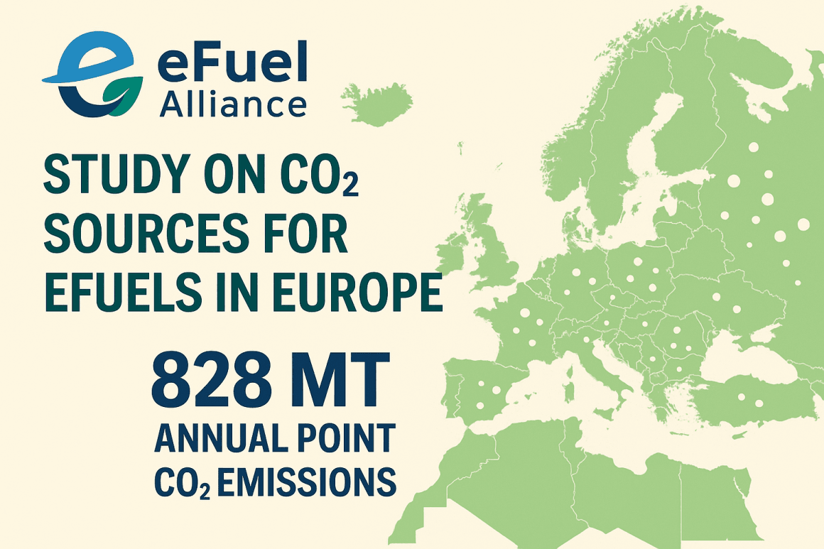 La eFuel Alliance identifica el potencial de las fuentes de CO₂ para la producción de e-fuels en Europa La eFuel Alliance identifica el potencial de las fuentes de CO₂ para la producción de e-fuels en Europa